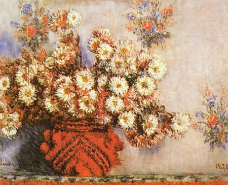 Claude Monet Chrysanthemums ss France oil painting art